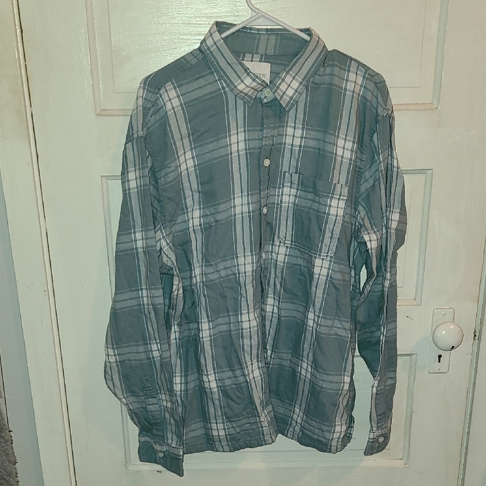 Hollister Sage Plaid Casual Shirt